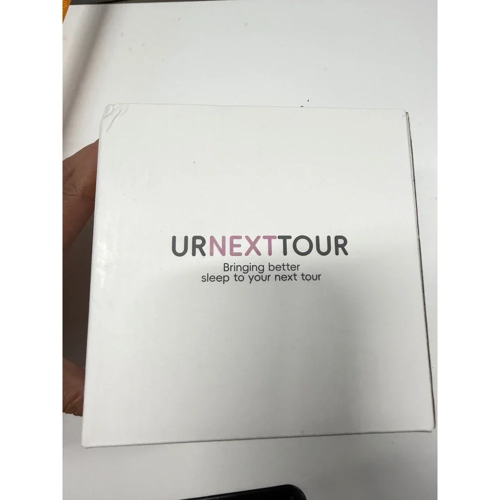 URNEXTTOUR Memory Foam Travel Pillow Grey Ergonomic Neck Support with Bag NEW